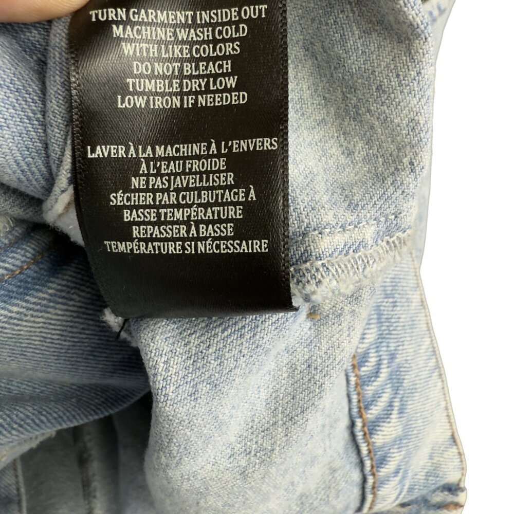 BLANKNYC Denim Moto Vest Grunge Biker 80's Light Wash Belted Medium Diagonal Zip - Picture 8 of 10